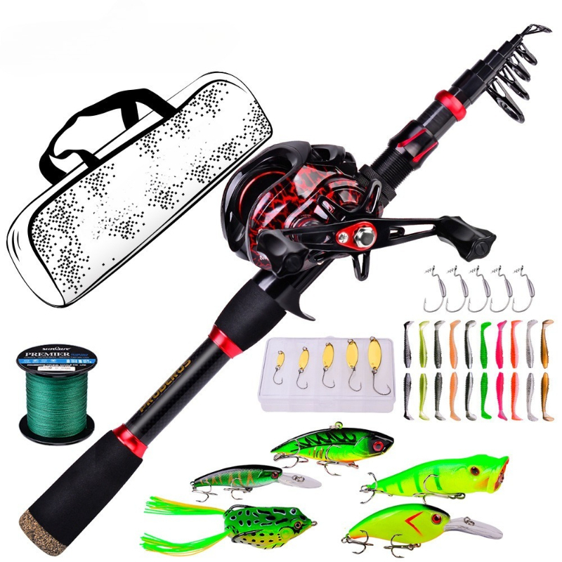 Fishing Rod Carbon Fiber - Kit complet de canne à pêche