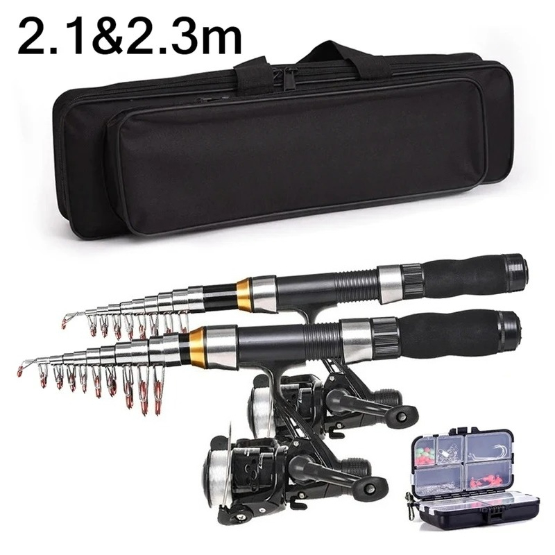 Fishing Rod Combo - BRAVMAK 2.1/2.3 mTelescopique canne à pêche