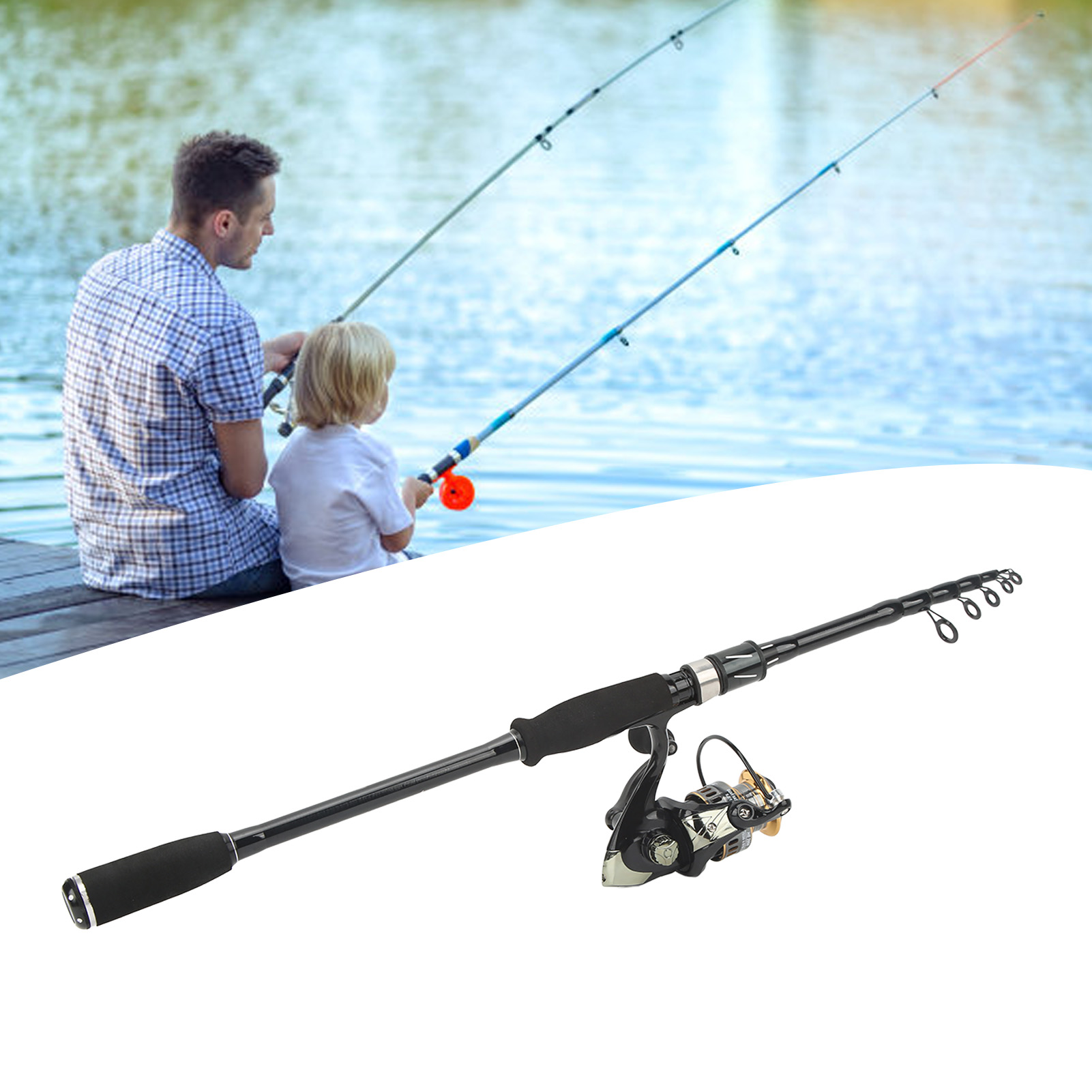 Ensemble canne à pêche et moul - Fishing Rod Combo avis et prix