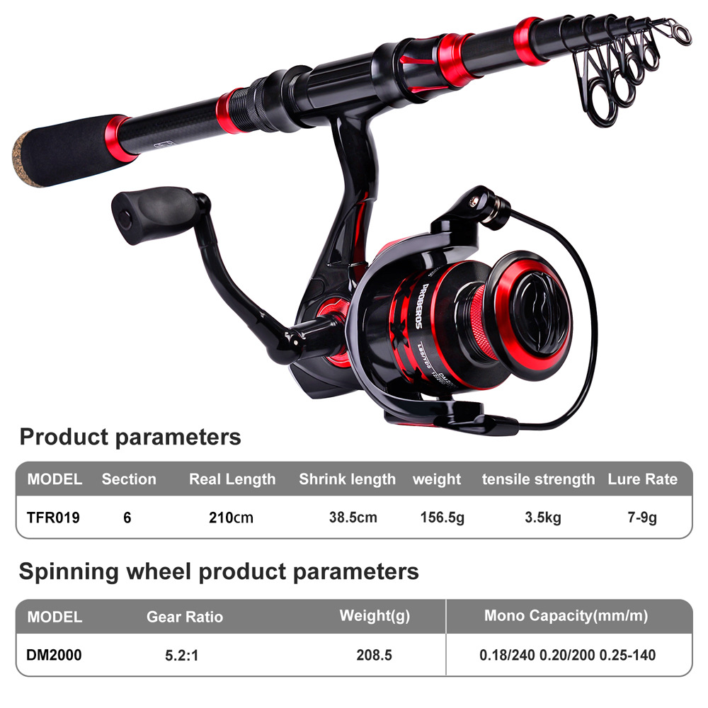 Kit complet de canne à pêche e - Fishing Rod Carbon Fiber avis et prix