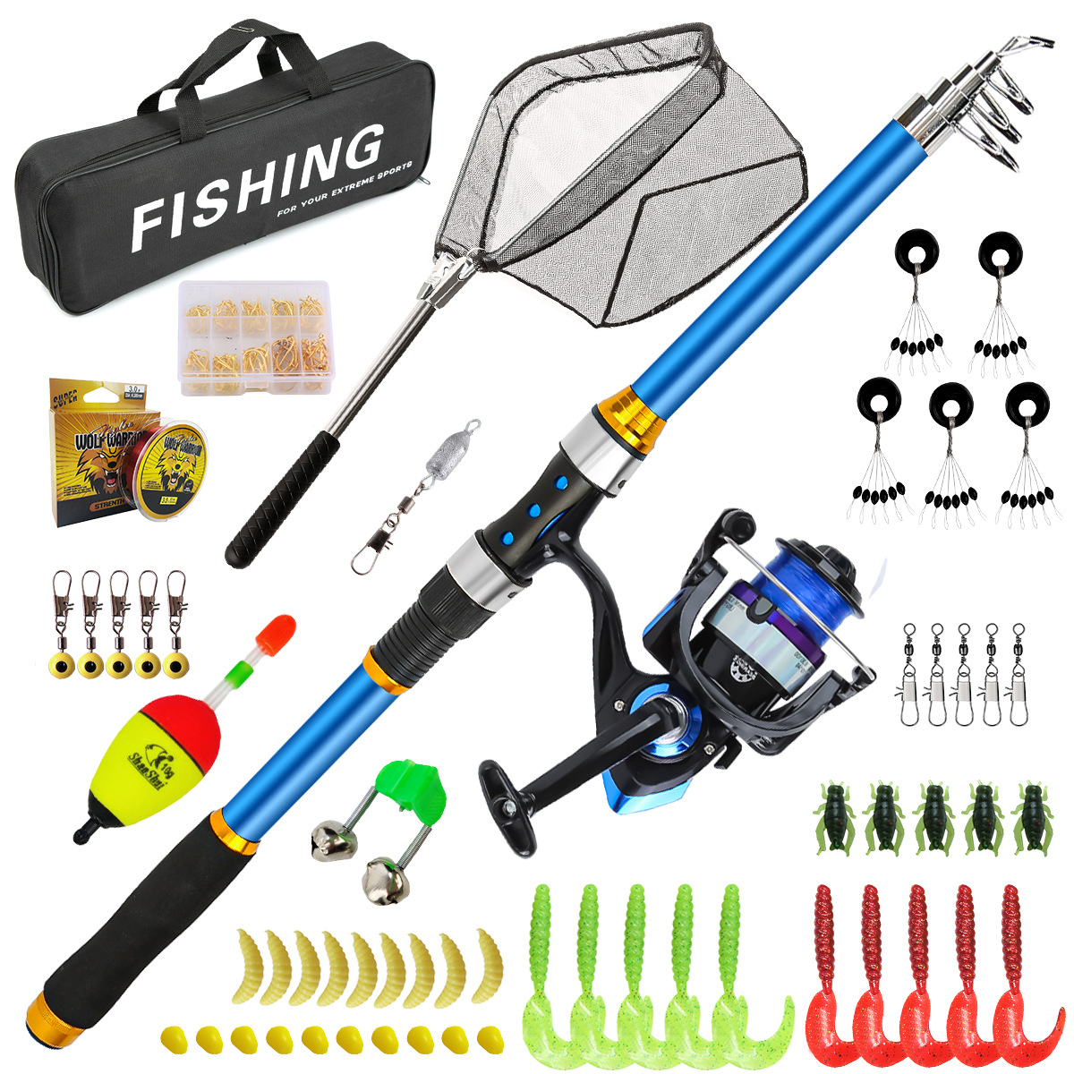 Ensemble de canne à pêche téle - Fishing Rod Spinning avis et prix